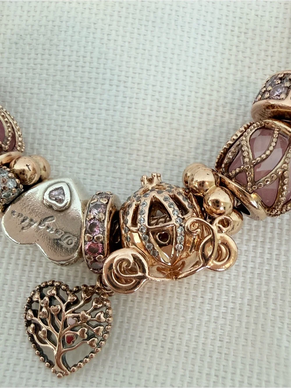 Pandora Disney Parks Rose Gold Charm Bracelet